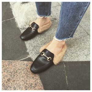 Black Women Mule Loafers